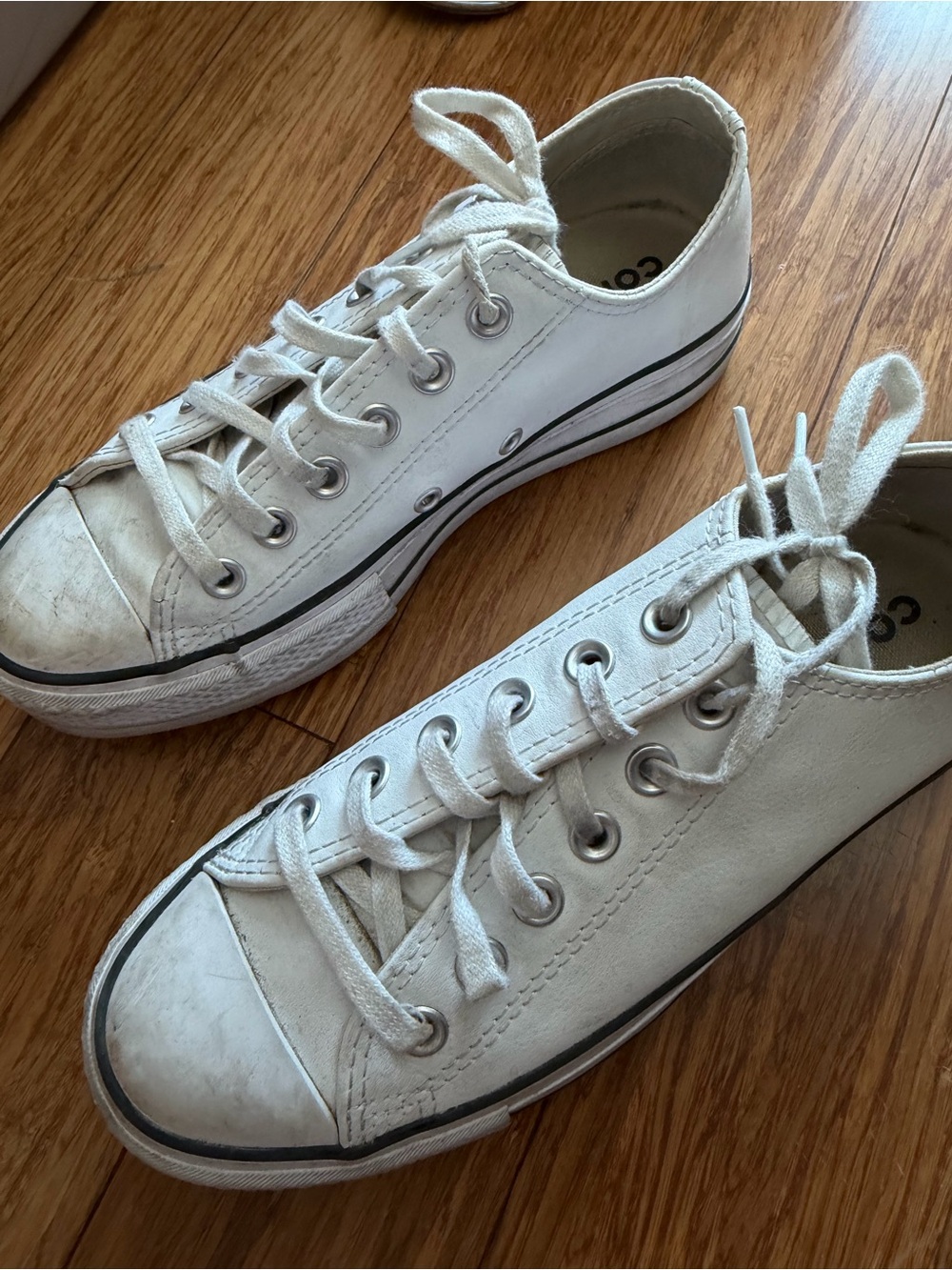 Converse Platform White Low-Top Canvas Sneakers